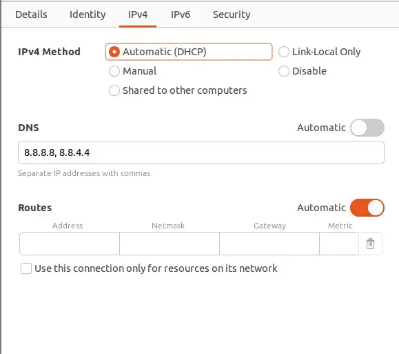 Ubuntu DNS configuration