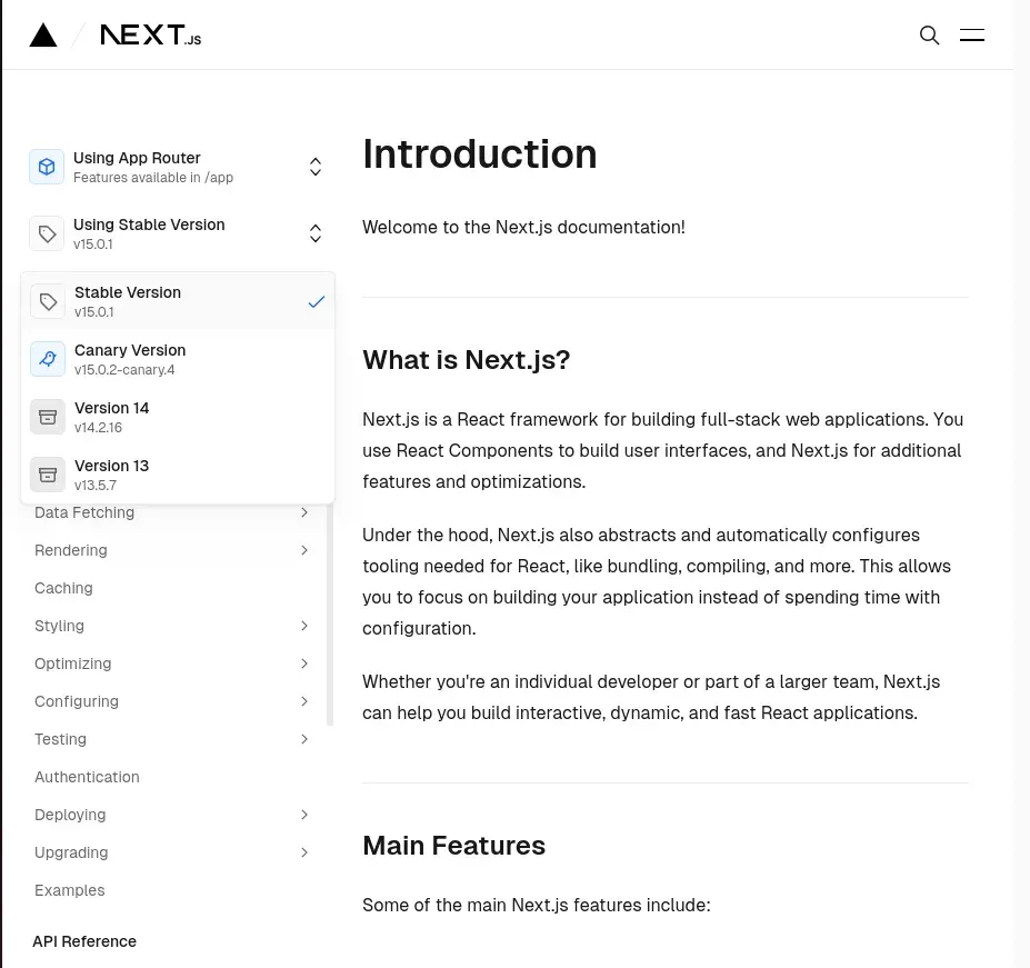 NextJS Versioned Docs